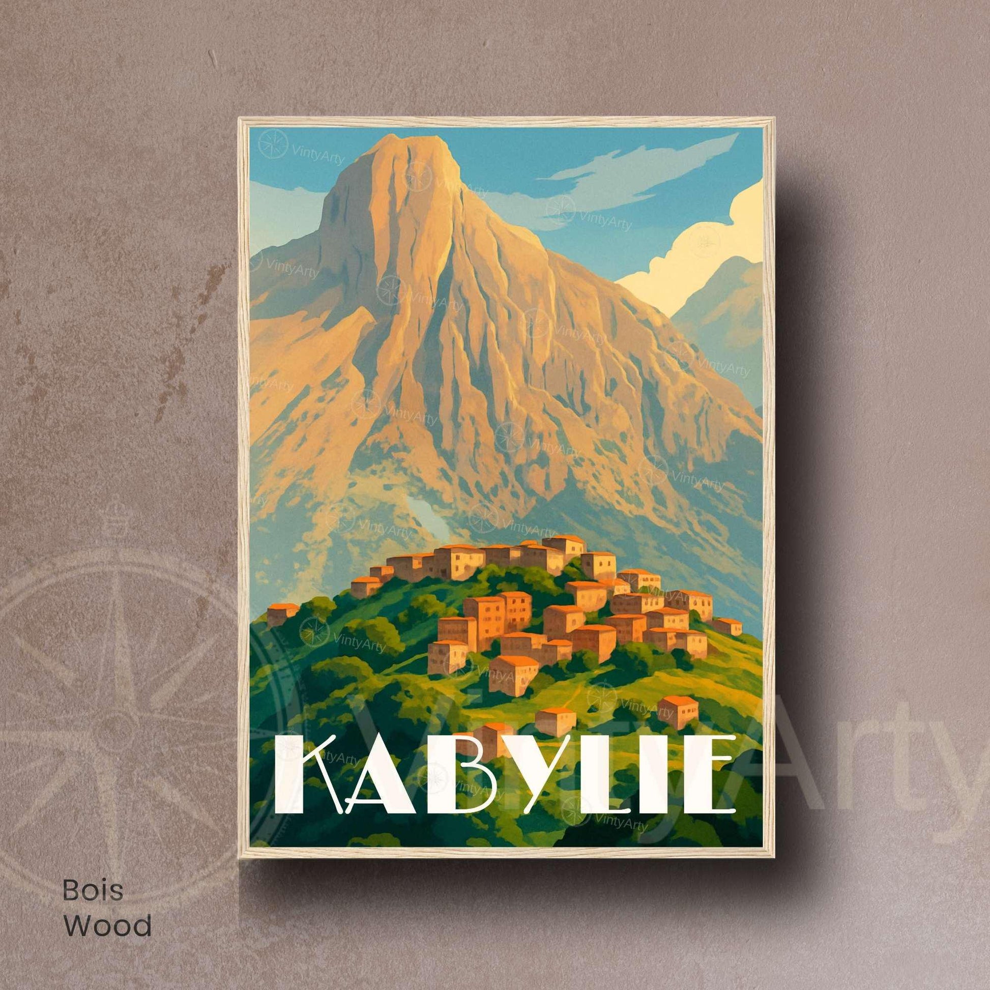 Affiche Kabylie – Algérie | Affiche de voyage Algérie | Décoration Kabyle