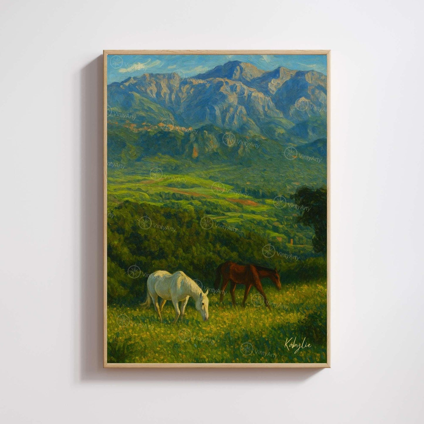 Affiche de voyage Kabylie – Algérie | Affiche montagne de Kabylie | Décoration Kabyle