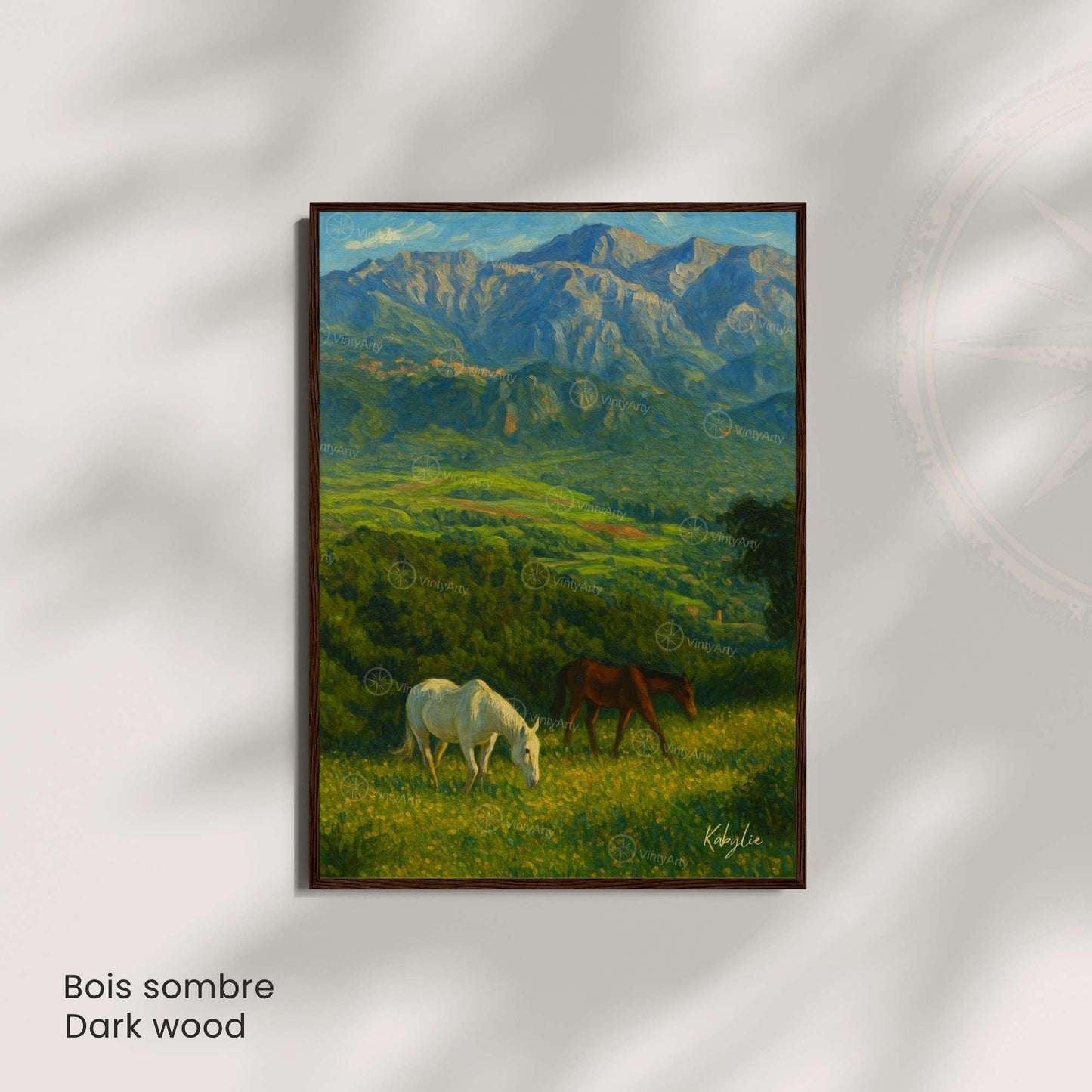 Affiche de voyage Kabylie – Algérie | Affiche montagne de Kabylie | Décoration Kabyle