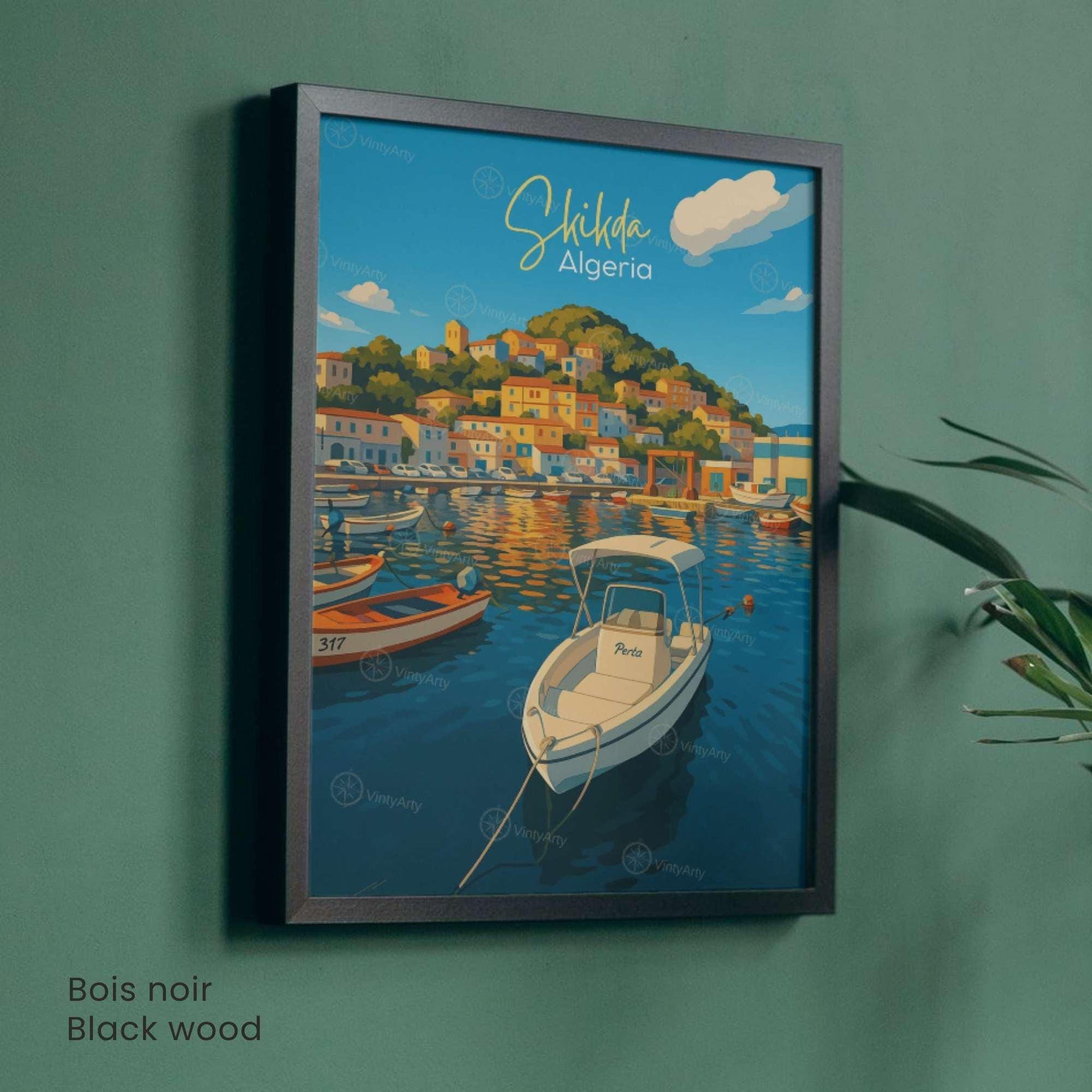 Affiche Skikda – Algérie | Affiche de voyage Algérie | Souvenir Skikda