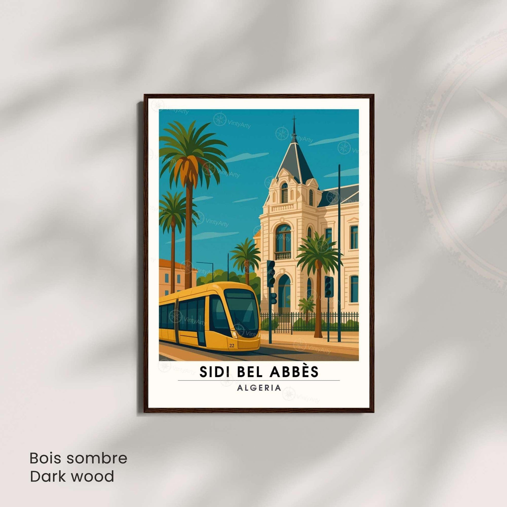 Affiche Sidi Bel Abbès – Algérie, entre patrimoine et modernité | Affiche de voyage Algérie