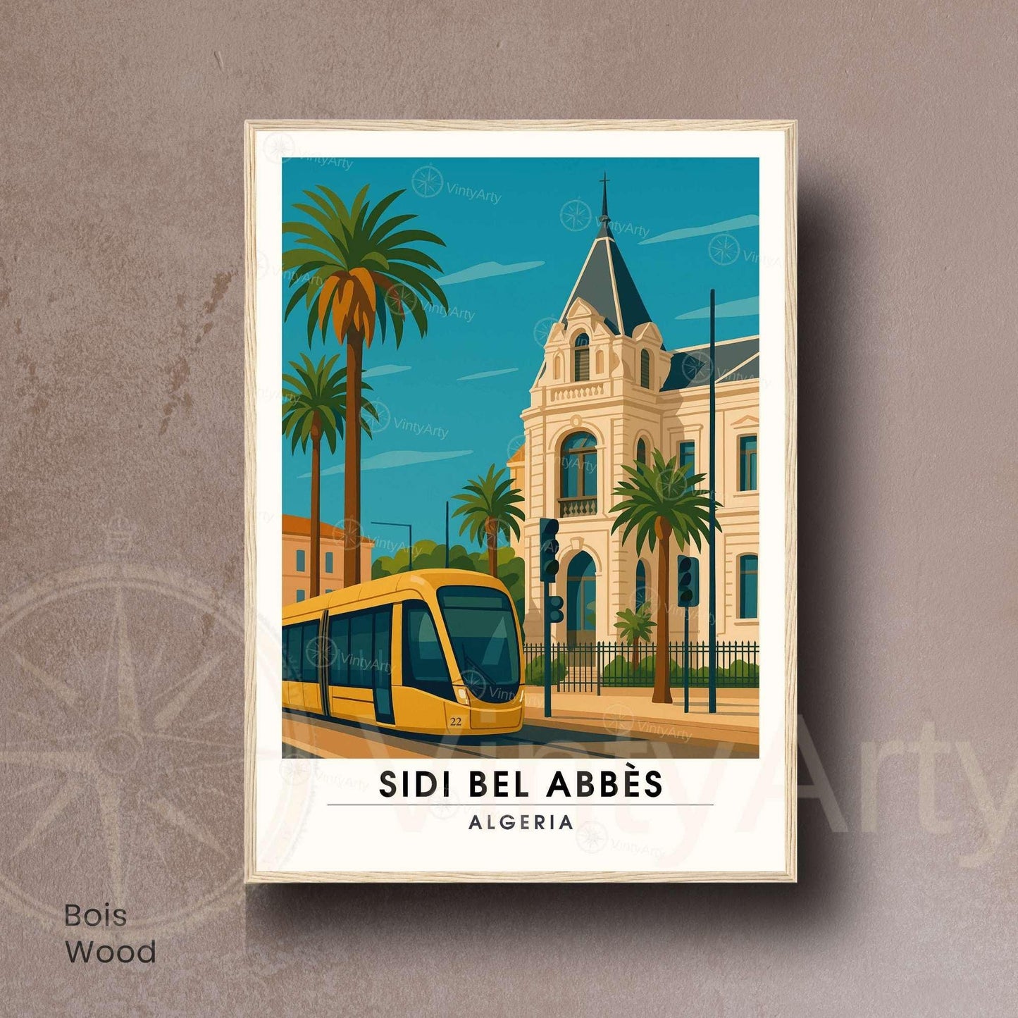 Affiche Sidi Bel Abbès – Algérie, entre patrimoine et modernité | Affiche de voyage Algérie
