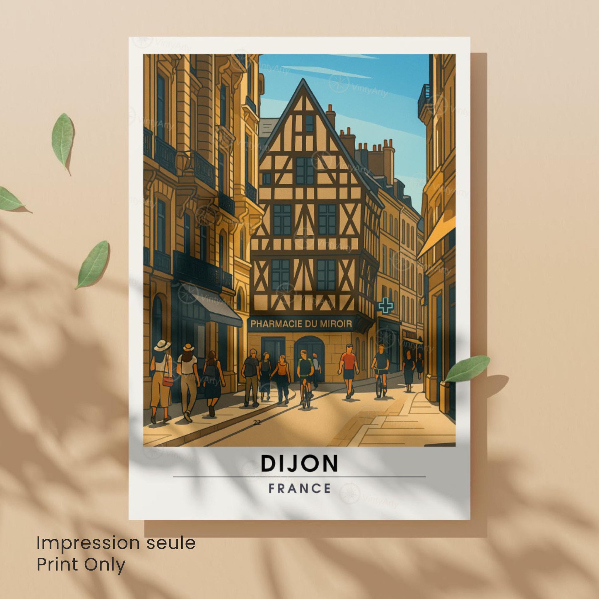 Affiche de voyage Dijon | Affiche Bourgogne