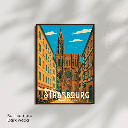 Affiche Strasbourg – Alsace, patrimoine et lumière du Grand Est