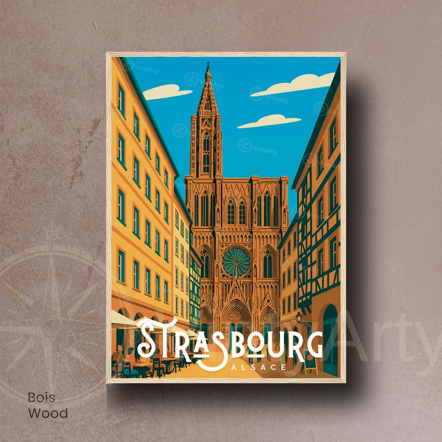 Affiche Strasbourg – Alsace, patrimoine et lumière du Grand Est