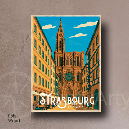 Affiche Strasbourg – Alsace, patrimoine et lumière du Grand Est