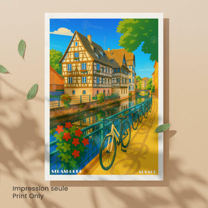 Affiche Strasbourg – La Petite France, charme et poésie alsacienne