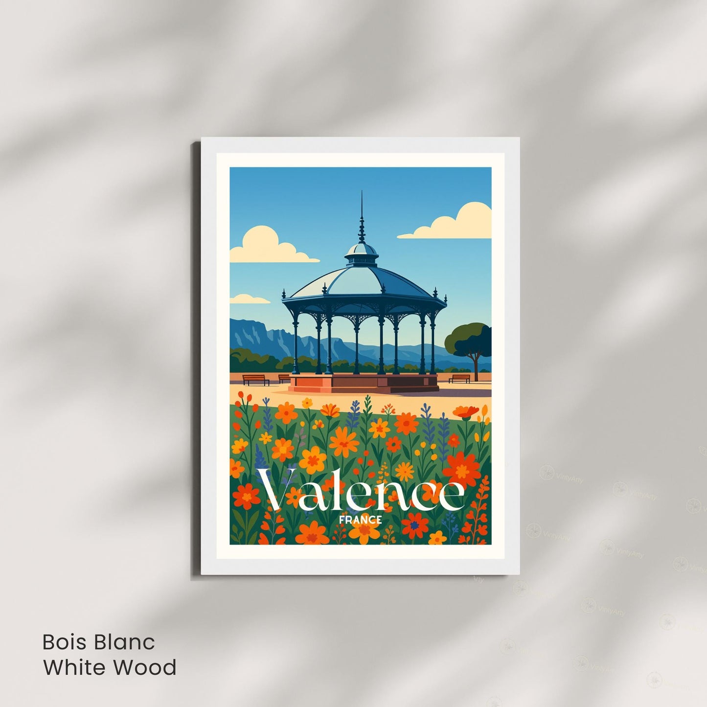Affiche Valence – Kiosque Peynet, entre fleurs et douceur du Sud