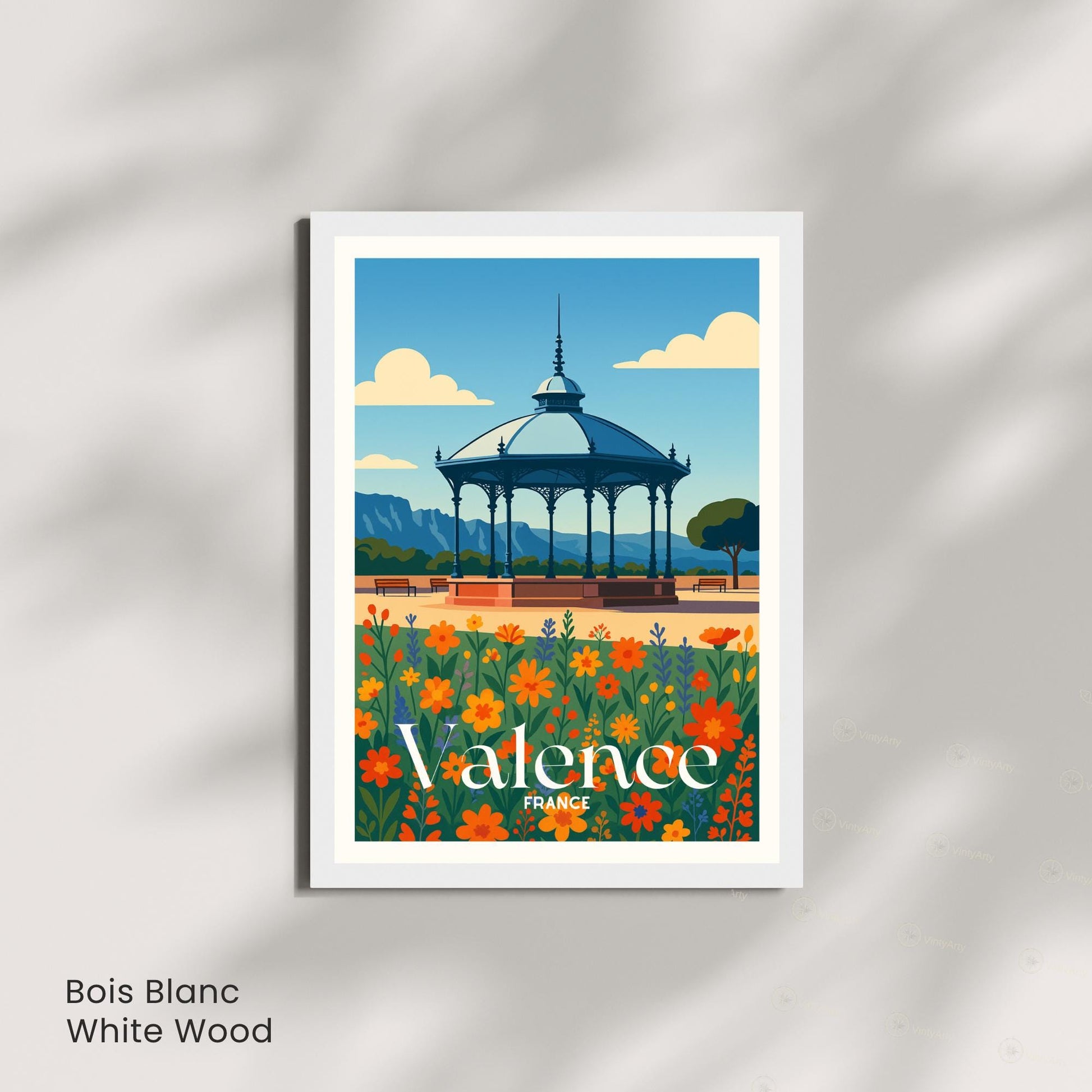 Affiche Valence – Kiosque Peynet, entre fleurs et douceur du Sud