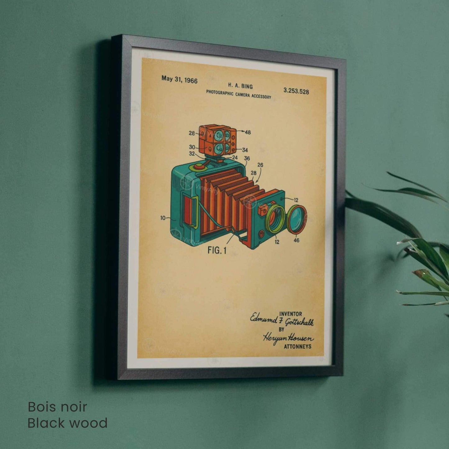 Affiche Vintage Appareil Photo – Brevet Photographique 1938 | Poster Rétro Photographie Industrielle