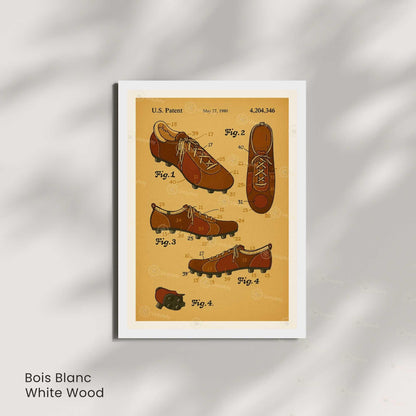 Affiche Brevet Chaussures de Sport Vintage – Poster Technique 1980 | Art Industriel & Design Sportif