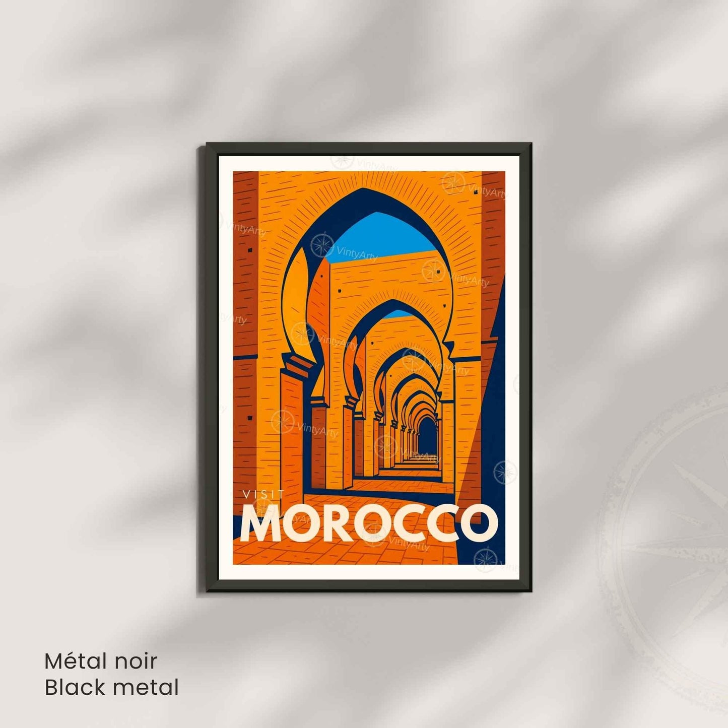 Affiche Maroc – Arches Marocaines | Affiche Voyage & Architecture Orientale
