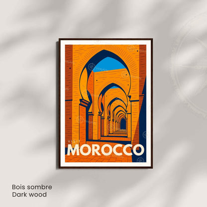 Affiche Maroc – Arches Marocaines | Affiche Voyage & Architecture Orientale