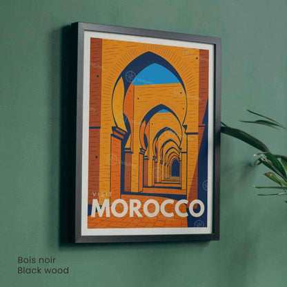 Affiche Maroc – Arches Marocaines | Affiche Voyage & Architecture Orientale