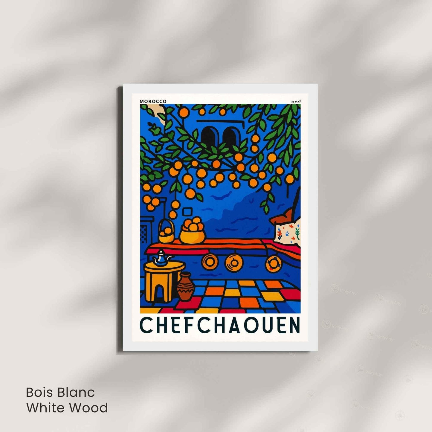 Affiche de voyage Chefchaouen – poster Maroc | Affiche Maroc et Art Oriental