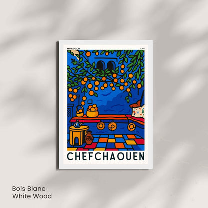 Affiche de voyage Chefchaouen – poster Maroc | Affiche Maroc et Art Oriental