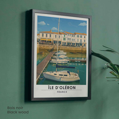 Affiche Île d’Oléron – Port & Voiliers | Affiche Charente-Maritime – Côte Atlantique