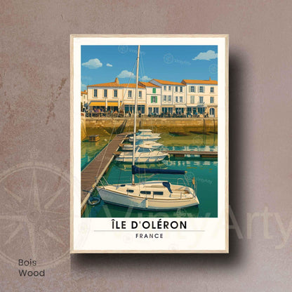 Affiche Île d’Oléron – Port & Voiliers | Affiche Charente-Maritime – Côte Atlantique