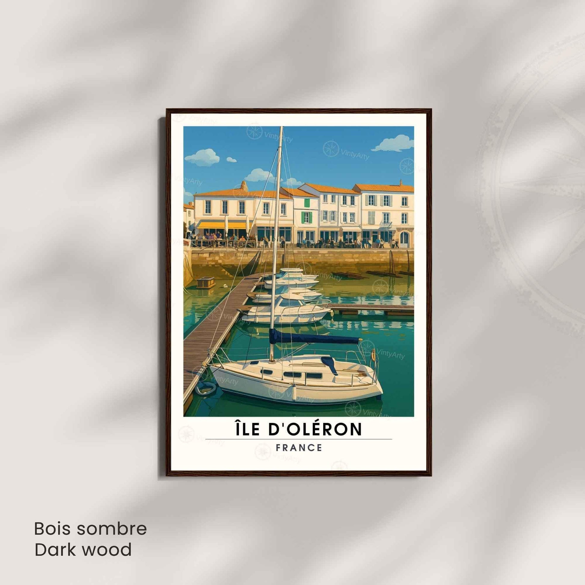Affiche Île d’Oléron – Port & Voiliers | Affiche Charente-Maritime – Côte Atlantique