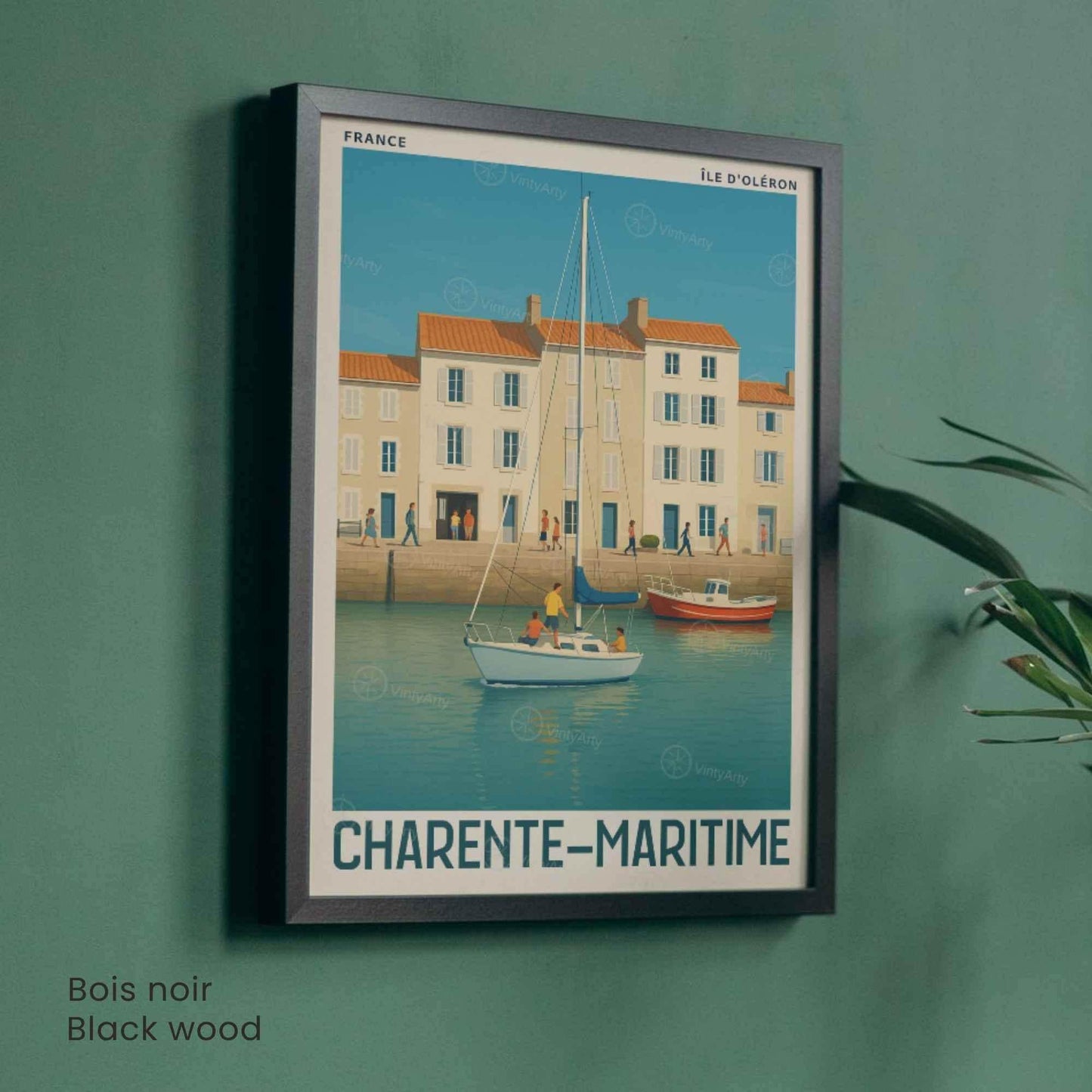Affiche Île d’Oléron – Charente-Maritime | Affiche Vintage Côte Atlantique – France