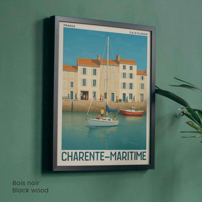 Affiche Île d’Oléron – Charente-Maritime | Affiche Vintage Côte Atlantique – France