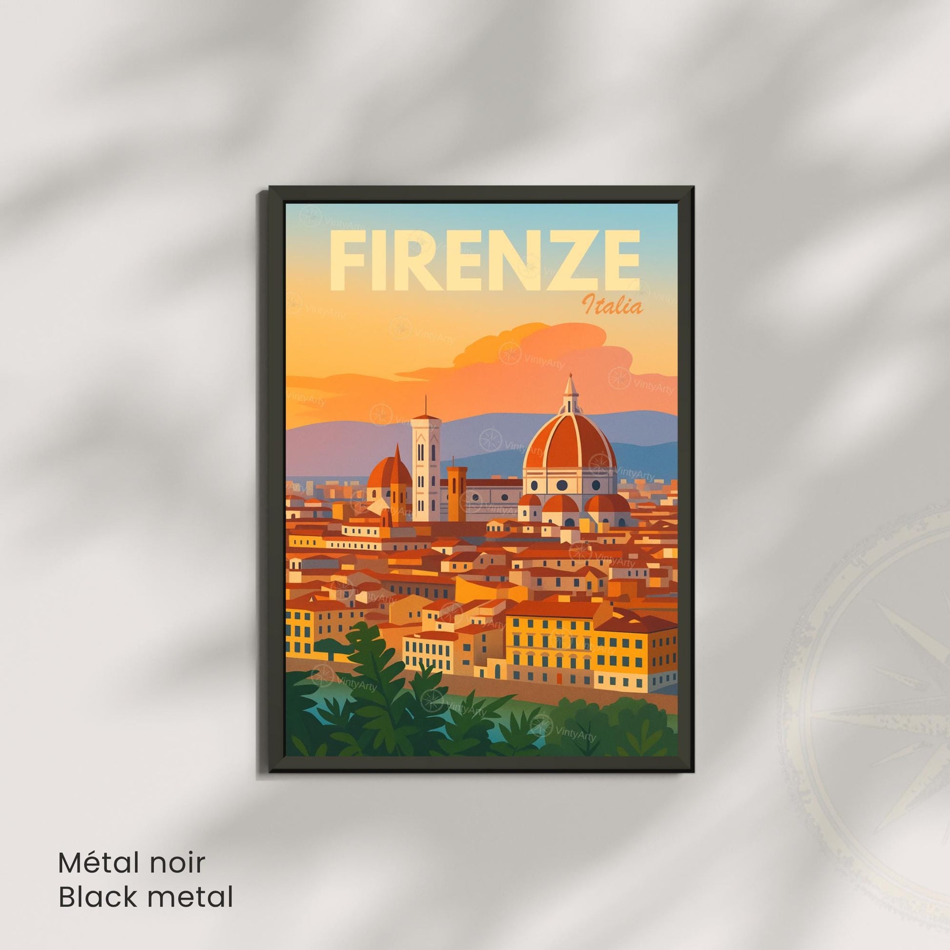 Affiche Florence – Coucher de Soleil sur la Ville Éternelle