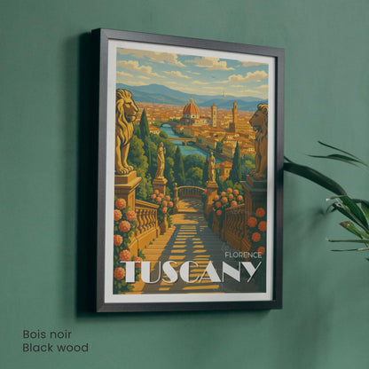 Affiche Toscane – L’âme dorée de l’Italie - Affiche de voyage Florence