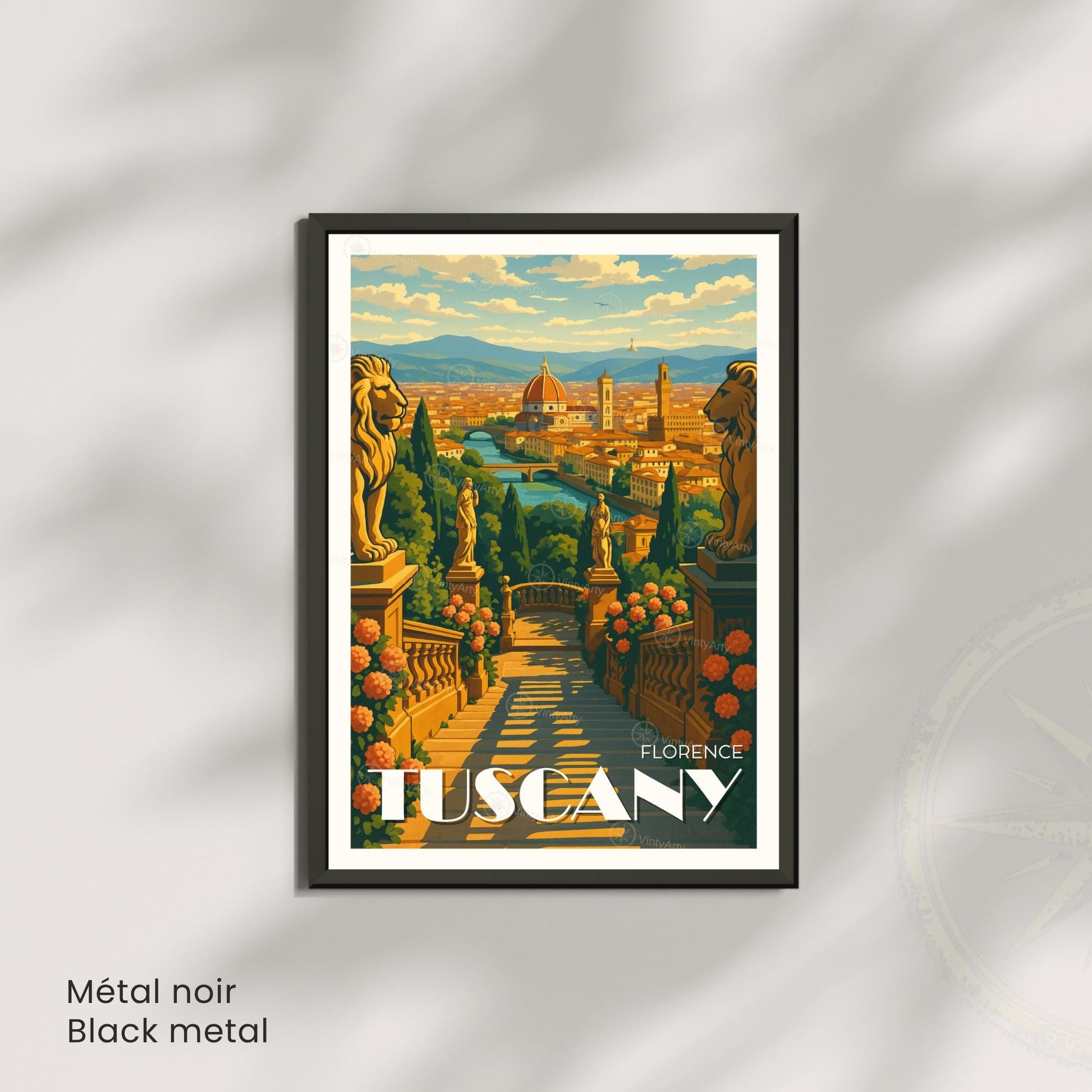 Affiche Toscane – L’âme dorée de l’Italie - Affiche de voyage Florence