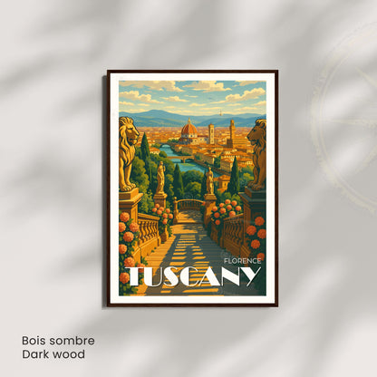 Affiche Toscane – L’âme dorée de l’Italie - Affiche de voyage Florence