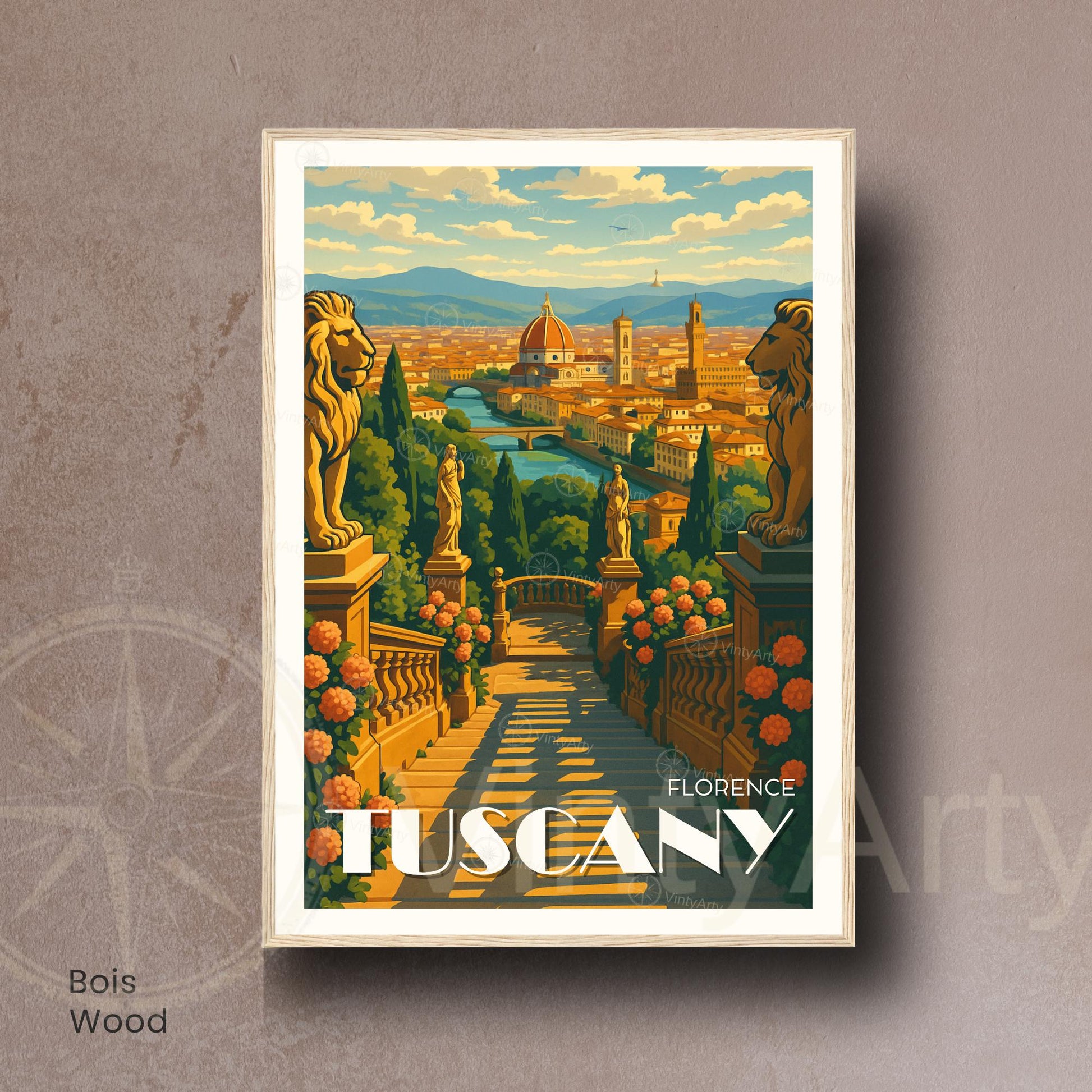 Affiche Toscane – L’âme dorée de l’Italie - Affiche de voyage Florence