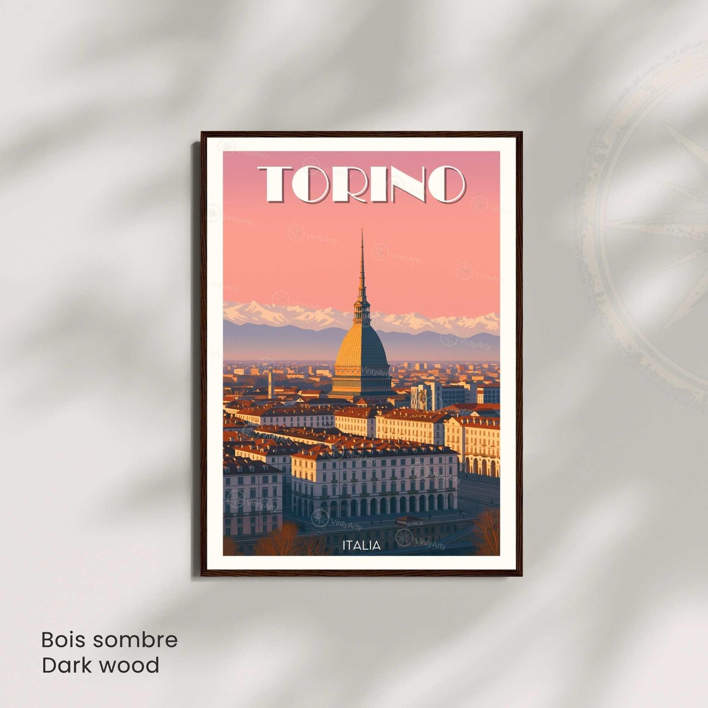 Affiche Turin – Vue sur la Mole Antonelliana
