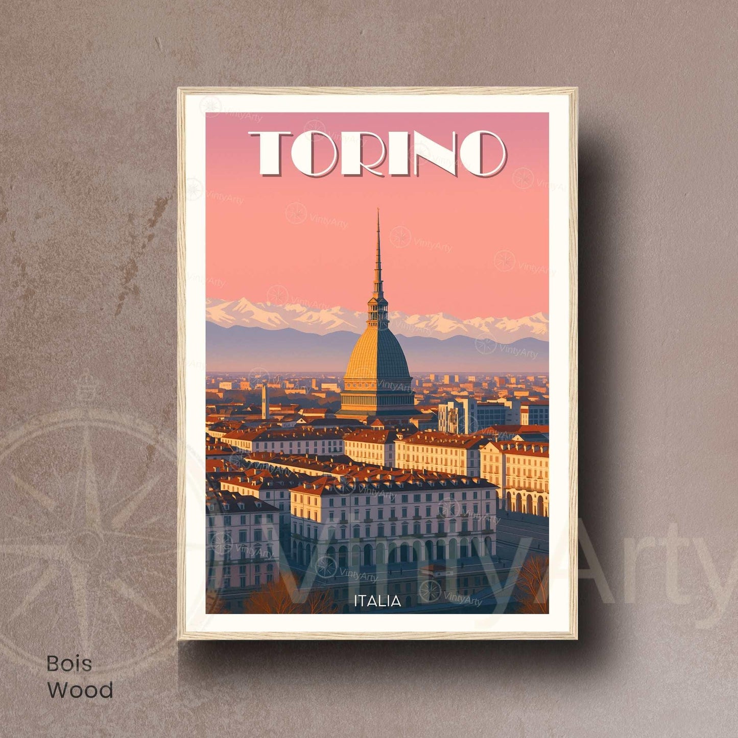 Affiche Turin – Vue sur la Mole Antonelliana