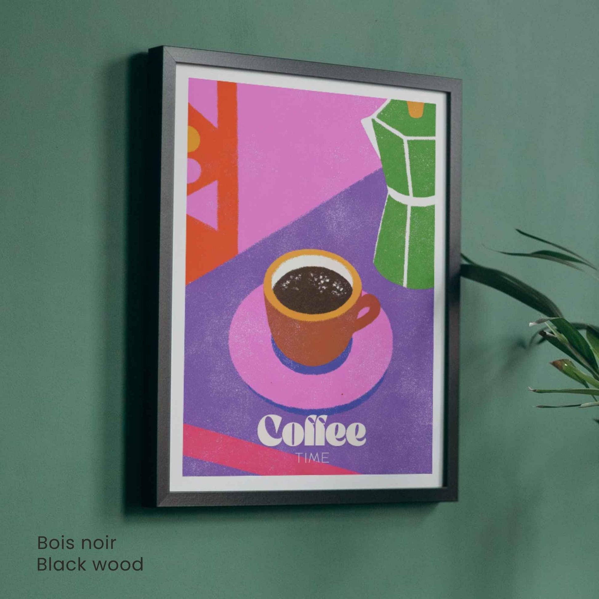 Affiche café – Illustration Moderne Colorée | Affiche Café Design Contemporain