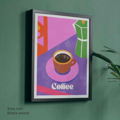 Affiche café – Illustration Moderne Colorée | Affiche Café Design Contemporain