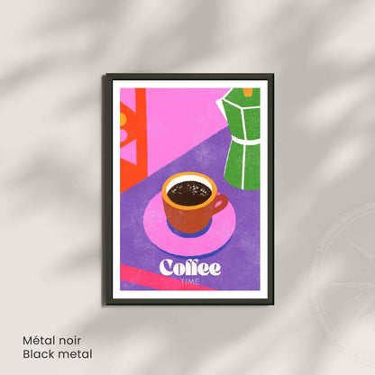 Affiche café – Illustration Moderne Colorée | Affiche Café Design Contemporain