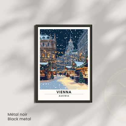 Affiche Noël personnalisée – Choisir votre ville, texte et langue - Décoration Noël
