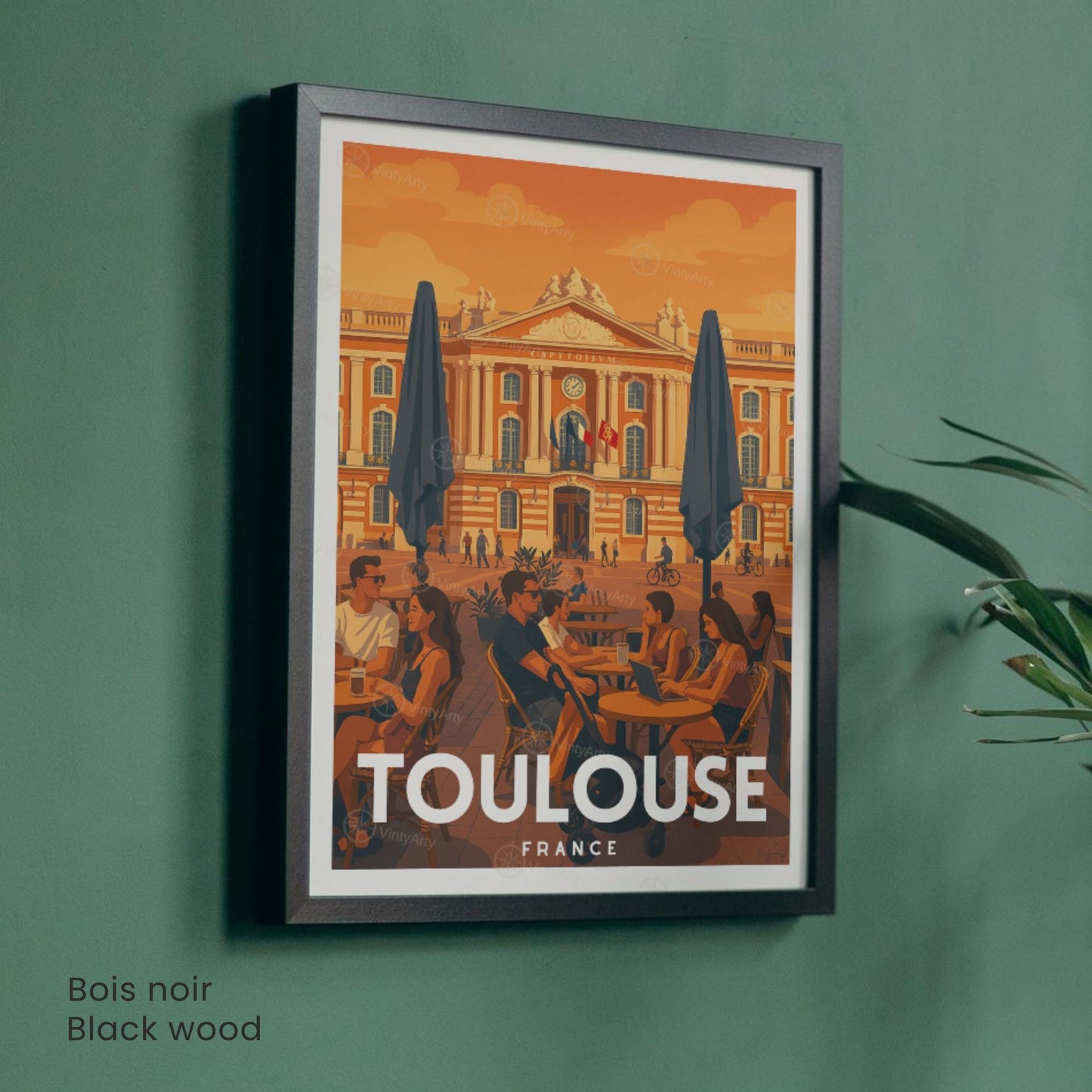 Affiche Toulouse Place du Capitole – L’art de vivre sous le soleil du Sud