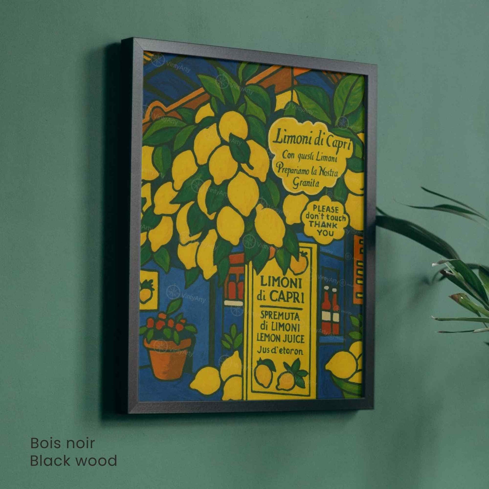 Affiche citron de Capri – Italie | Poster Côte Amalfitaine | Affiche citron