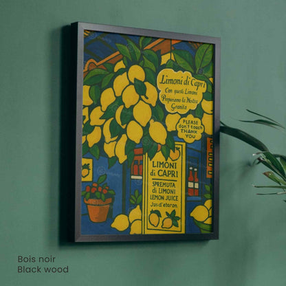 Affiche citron de Capri – Italie | Poster Côte Amalfitaine | Affiche citron