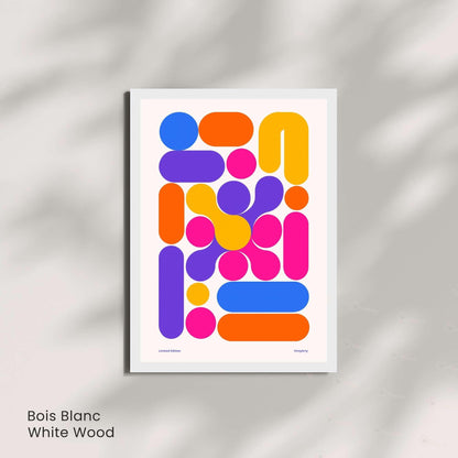 Affiche Géométrique Abstraite – Formes Colorées et Design Contemporain Minimaliste