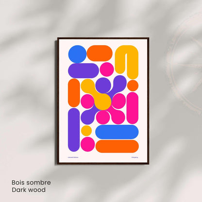 Affiche Géométrique Abstraite – Formes Colorées et Design Contemporain Minimaliste