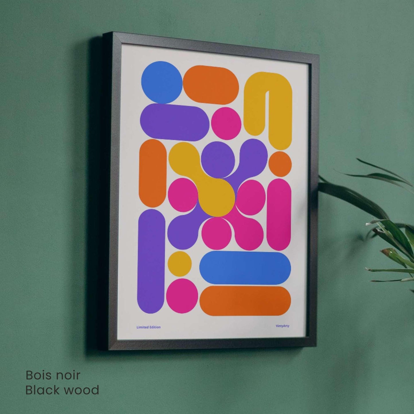 Affiche Géométrique Abstraite – Formes Colorées et Design Contemporain Minimaliste