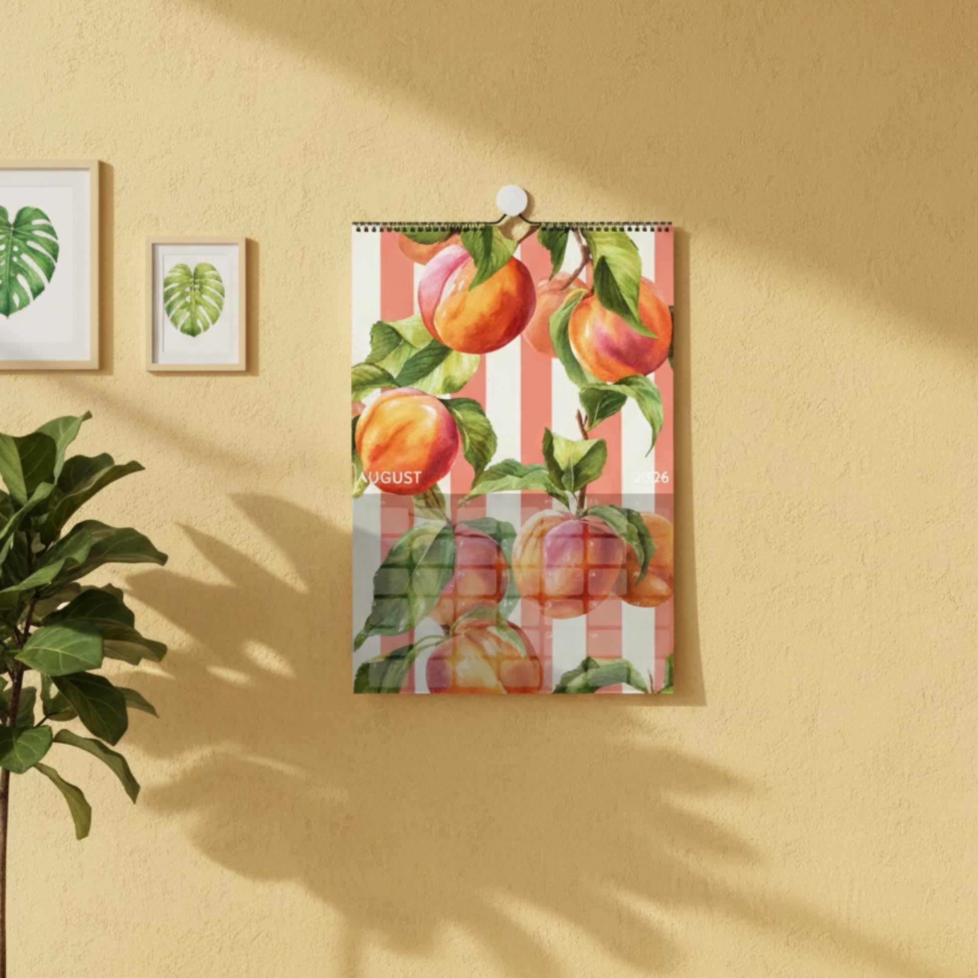 Calendrier 2026 Fruits | Calendrier Marché aux fruits | Cadeau cuisine et déco murale