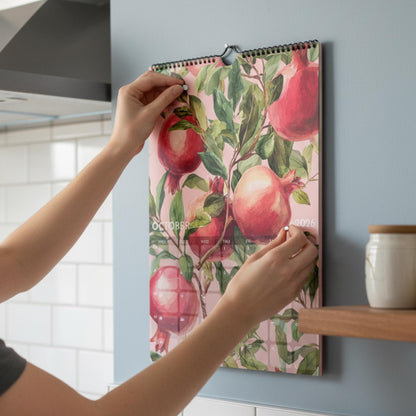 Calendrier 2026 Fruits | Calendrier Marché aux fruits | Cadeau cuisine et déco murale