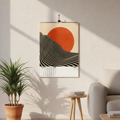Calendrier 2026 – 12 Illustrations Abstraites et Modernes | Art Graphique Contemporain