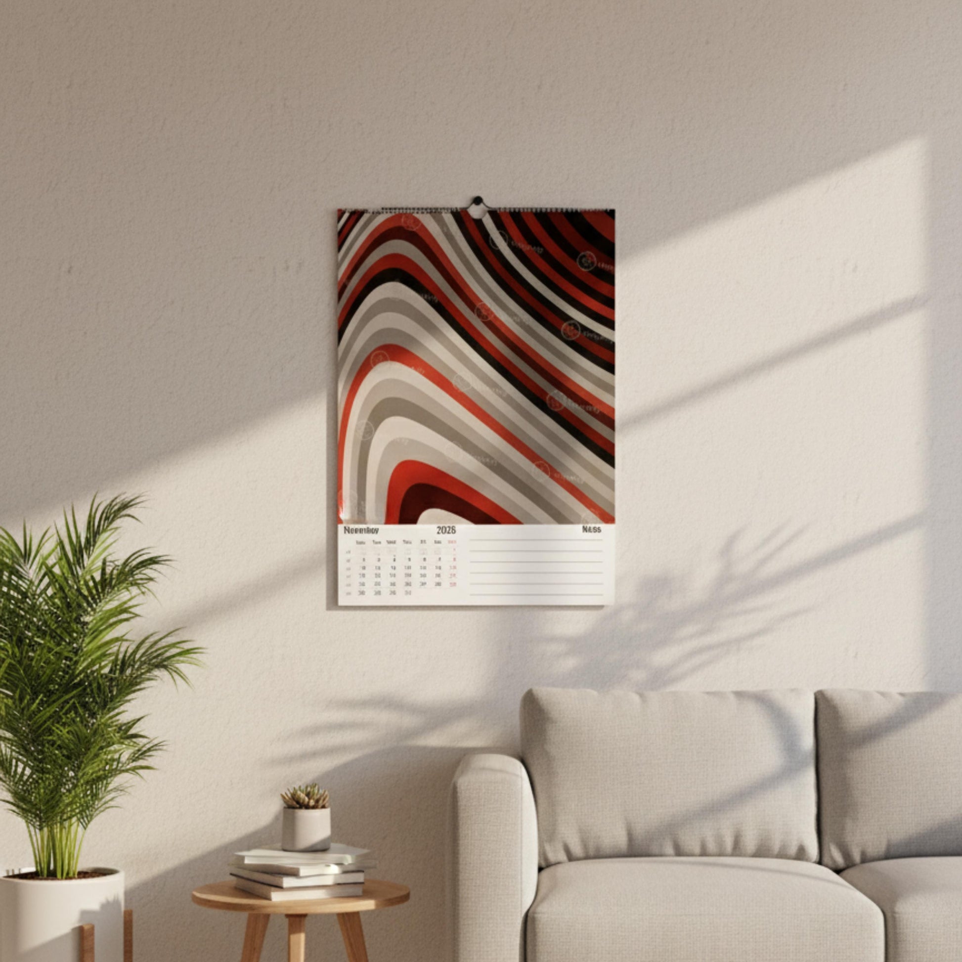 Calendrier 2026 – 12 Illustrations Abstraites et Modernes | Art Graphique Contemporain