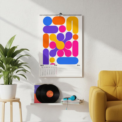 Calendrier 2026 – 12 Illustrations Abstraites et Modernes | Art Graphique Contemporain