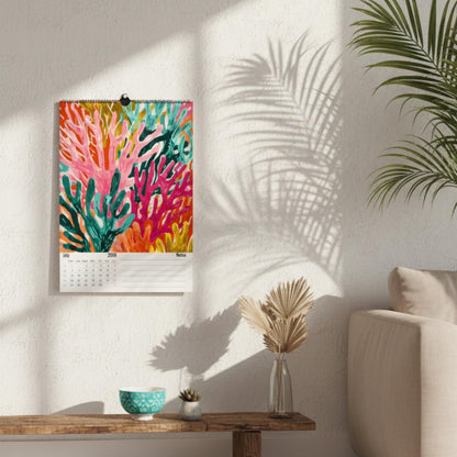 Calendrier 2026 – 12 Illustrations Abstraites et Modernes | Art Graphique Contemporain