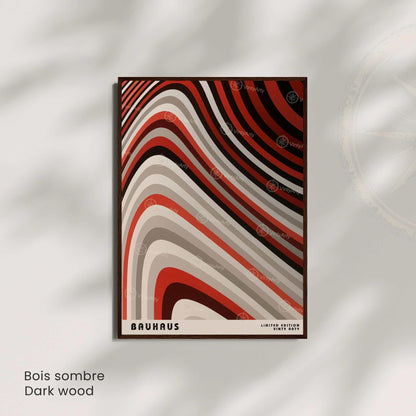 Affiche Bauhaus Rouge – Art Géométrique Abstrait | Poster Design Vintage et Moderne