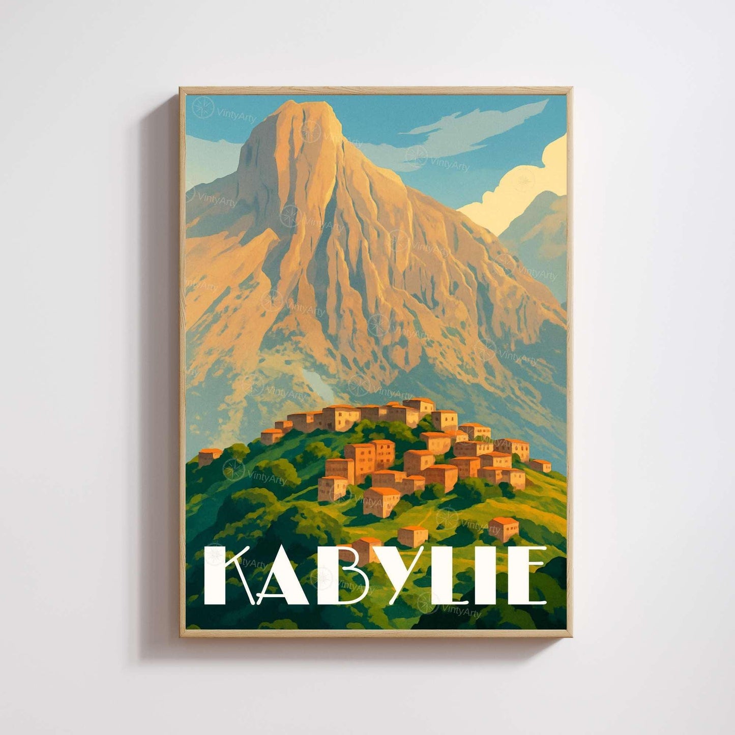 Affiche Kabylie – Algérie | Affiche de voyage Algérie | Décoration Kabyle